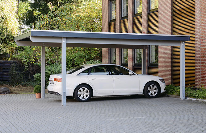 System-Carport Q4, Duo Color mit Flachdach