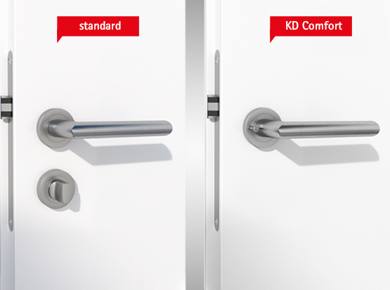 Vergleich: Türschloss standard und KD Comfort, HolzLand Köster in Emmerke