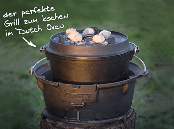 Kochstelle für Dutch Oven von Petromax aus Gusseiserner Grill mit Stellfläche erhältlich in Emmerke