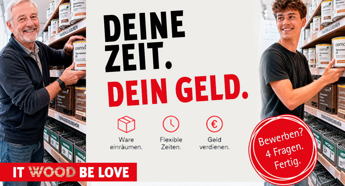 Flexible Aushilfe für Warenverräumung gesucht (m/w/d) bei HolzLand Köster in Emmerke bei Hildesheim