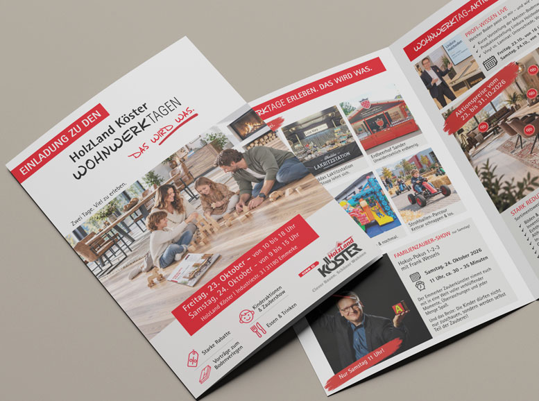 holzland-koester-wohnwerktage-programm-flyer-familien-veranstaltung Flyer zu den WohnwerkTagen mit Programm und allen Infos bei HolzLand Köster in Emmerke bei Hildesheim, Hannover, Alfeld, Peine